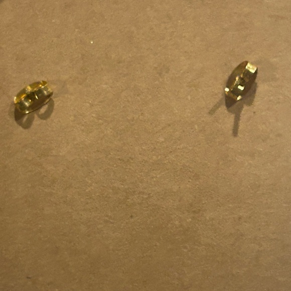 Young Living Gold and Navy Geometric Earrings - Picture 2 of 2